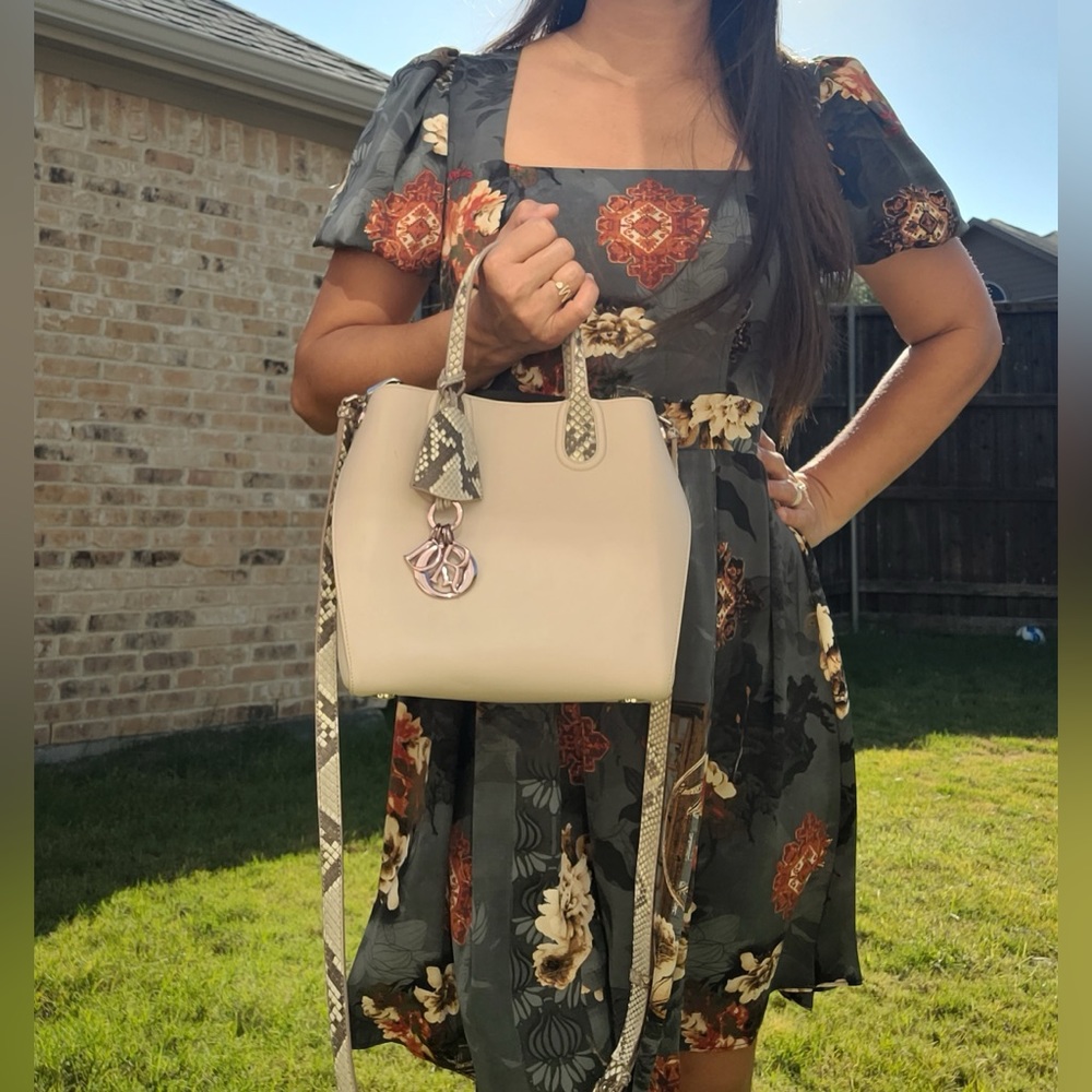 Dior 2 Way Leather And Python Handbag/Shoulder - image 1